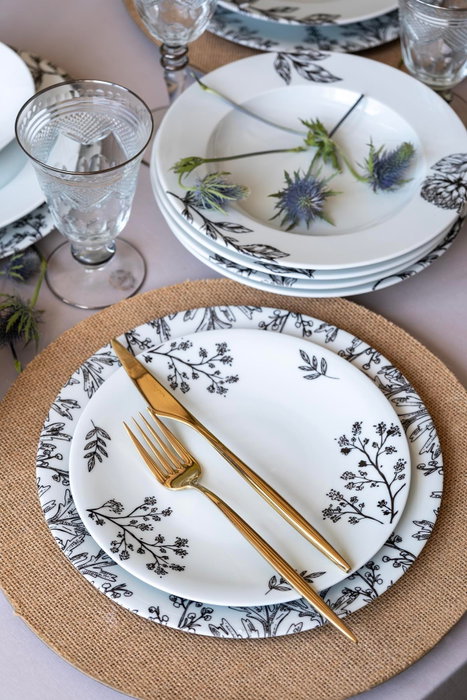 Hermia Juego de Vajilla de Porcelana de 24 Piezas Multicolor